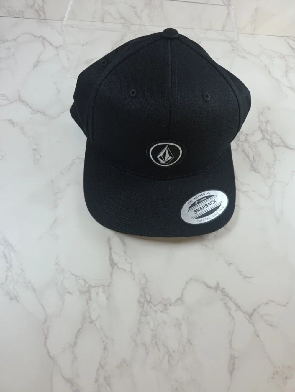 Volcom Black Logo Snapback Hat